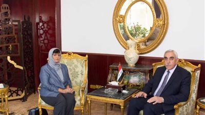 السفير العراقي بالقاهرة يلتقي مبعوثة الأمين العام لجامعة الدول العربية للشؤون الإنسانية