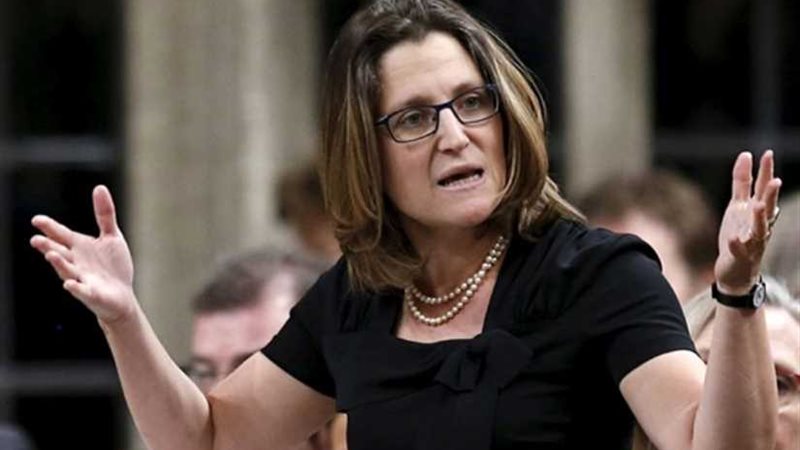 وزيرة الخارجية الكندية