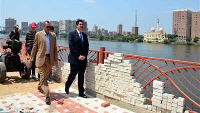 محافظ القليوبية يتابع المرحلة الأولى لأعمال الممشى ببنها