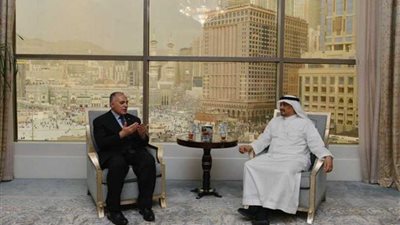 وزير الحج والعمرة السعودي يستقبل وزير الري رئيس بعثة الحج المصرية