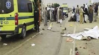 إصابة ٢٤ شخصا بينهم أطفال في انقلاب ميكروباص بصحراوي ملوي جنوب المنيا