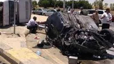 إصابة لواء شرطة بالمعاش و٤ آخرين في انقلاب ملاكي بملوي