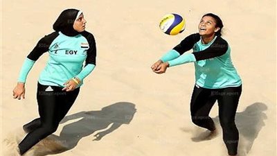 منتخب سيدات مصر للطائرة الشاطئية يتأهل لنصف نهائي دورة الألعاب الأفريقية