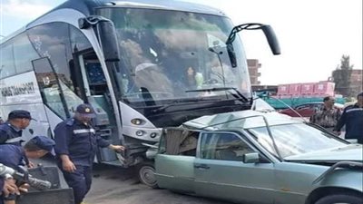 إصابة 3 سيدات في تصادم أتوبيس لاعبي نادي غزل المحلة بدمنهور 