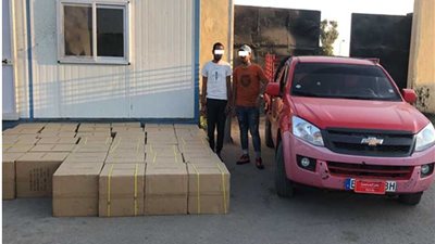 ضبط سيارة نقل محملة بكمية كبيرة من البضائع الأجنبية غير خالصة الرسوم الجمركية