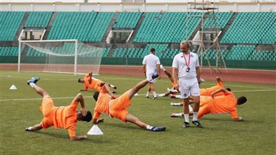 بالصور.. مران قوي لبيراميدز استعدادًا لبطل الكونغو