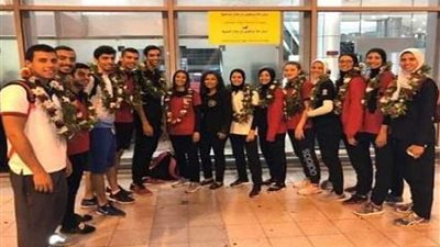 بعثة التايكوندو تعود لمصر بعد إنجاز دورة الألعاب الإفريقية