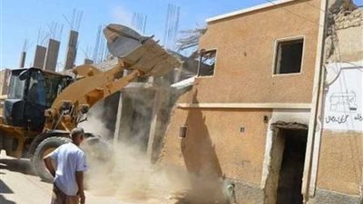 الوادي الجديد تستكمل حملة إزالة التعديات على أملاك الدولة