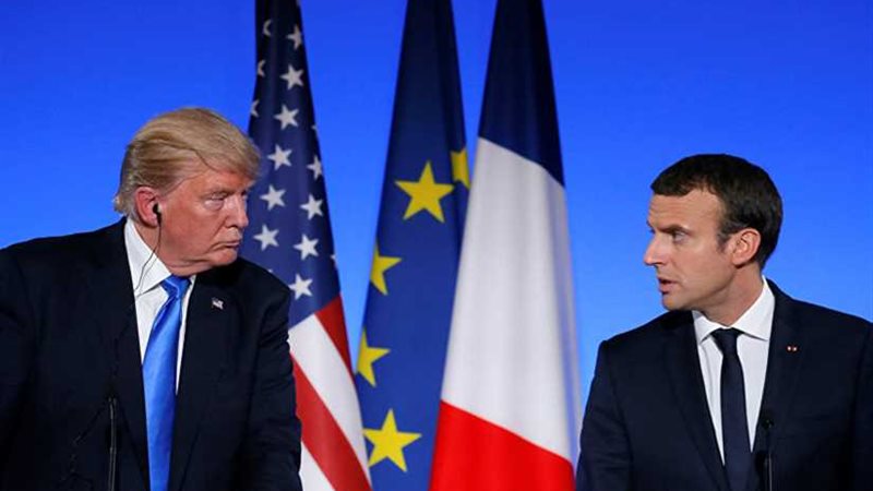 ماكرون: ترامب تغيب