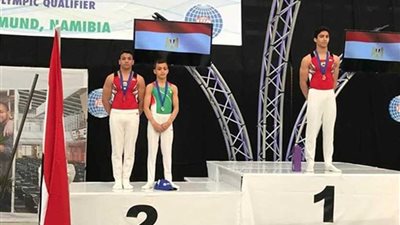 كريم أيمن يحقق ذهبية جهاز العقلة بالجمباز