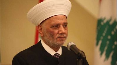 مفتي لبنان: العدوان الإسرائيلي إرهاب وجريمة حرب وندعم الدولة في التصدي له