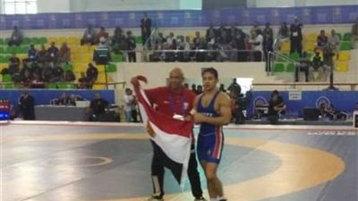 هيثم محمد يحصد ذهبية المصارعة وزن 60 كجم