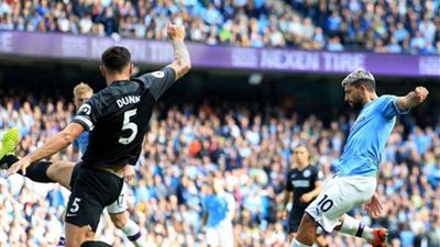 مانشستر سيتي يتصدر البريميرليج مؤقتا بالفوز على برايتون برباعية