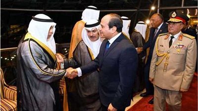 الرئيس السيسي يستقبل رئيس مجلس الأمة الكويتي