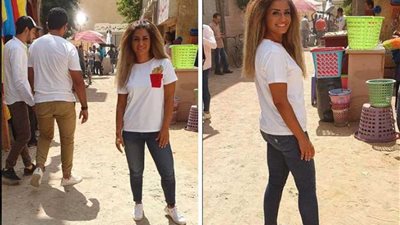 منة فضالي في كواليس فيلمها الجديد