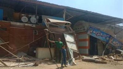 الجيزة تزيل 30 كشكا غير مرخص بشارع المجزر الآلي