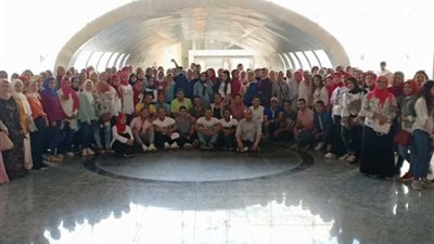 طلبة كليات الآثار في زيارة تعليمية بمتحف الحضارة