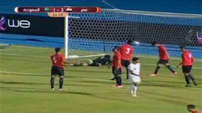 منتخب مصر الأولمبي يتقدم على السعودية بثلاثية في الشوط الأول