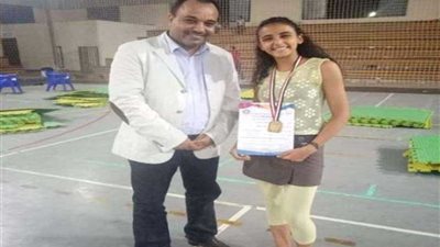 مريم بطرس لاعبة الترسانة تفوز بذهبية الكونغ فو للوشو