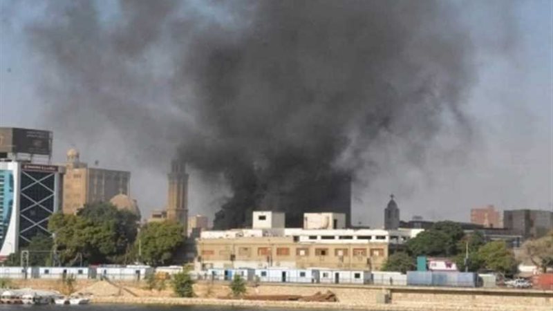 حريق في محل أقمشة