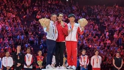 أبو القاسم يحصد ذهبية كأس العالم للجمباز بفرنسا