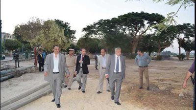 محافظ المنيا يتابع أعمال تطوير كورنيش النيل