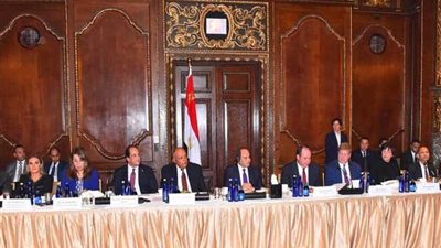 الرئيس السيسي يلتقي رؤساء وقيادات كبرى الشركات الأمريكية
