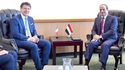الرئيس السيسي يلتقى برئيس وزراء إيطاليا بنيويورك