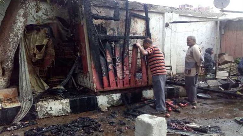 نشوب حريق في كشك