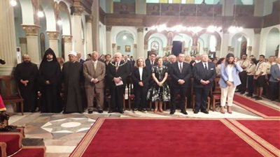 نائب رئيس جامعة الأزهر يشارك في افتتاح كنيسة القديسين وسط ترحيب كبير