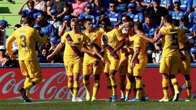 برشلونة يصعد لوصافة 