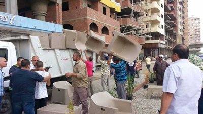 حملة لإزالة الأدوار المخالفة والإشغالات ببنها