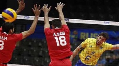 فراعنة الطائرة يخسرون من البرازيل بثلاثة اشواط مقابل شوط بالمونديال