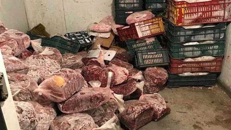 ضبط طن لحوم فاسدة
