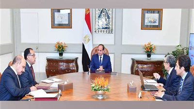 الرئيس السيسي يبحث مع 