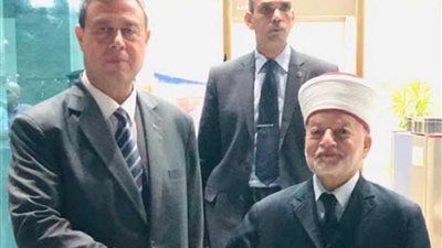 السفير دياب اللوح يستقبل قاضي قضاة فلسطين ومفتي القدس ممثلي فلسطين في اجتماع دور وهيئات الإفتاء في العالم