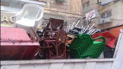 حملة لإزالة الإشغالات والتعديات وسط الإسكندرية