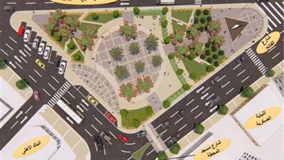 العمل فى رفع كفاءة 3 ميادين فى العريش ضمن مشروع تطوير المدينة