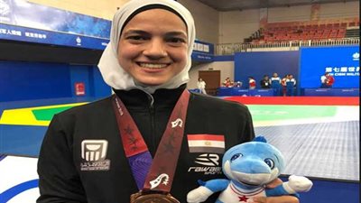 هداية ملاك: برونزية الألعاب العسكرية إضافة لمشواري في التايكوندو