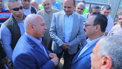 وزير النقل يتفقد أعمال الطريق الدائري الأوسطي