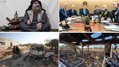 شاهد.. لحظة مقتل أبو بكر البغدادي زعيم تنظيم داعش الإرهابي.. (فيديو وصور)