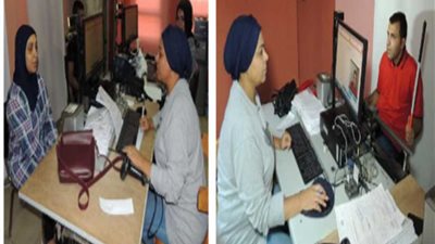 بالصور.. توافد عدد من ذوي الإعاقة البصرية على قطاع الأحوال المدنية لاستخراج الأوراق الثبوتية مجاناً