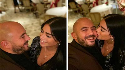 قبلة للعسيلي في عيد ميلاد خطيبته