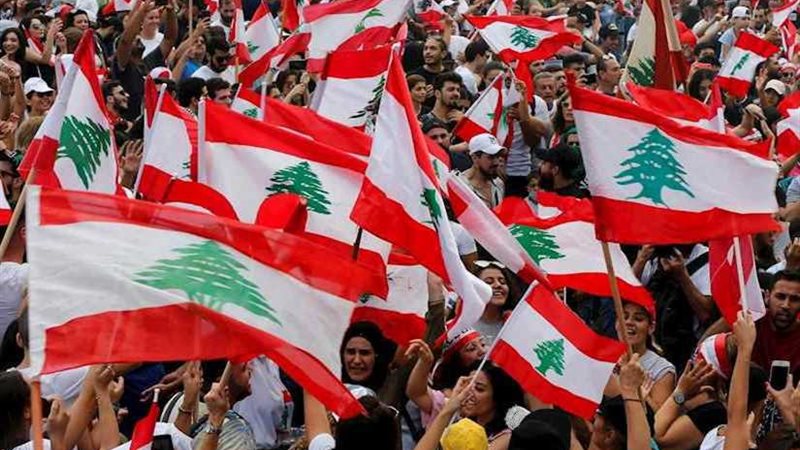 المتظاهرون فى لبنان