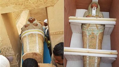 توابيت العساسيف تصل المتحف المصري الكبير (صور)