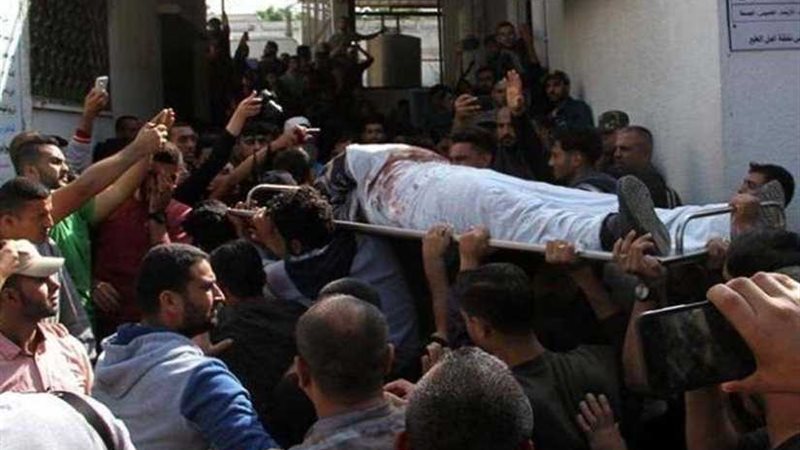 شهيد فلسطيني في قصف