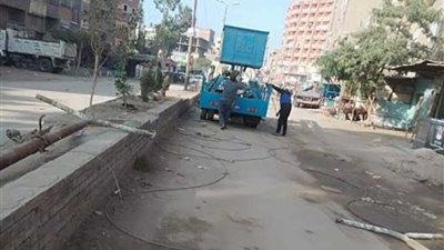 إصلاح عامودين مائلين بأبوزعبل حفاظا على حياة المواطنين