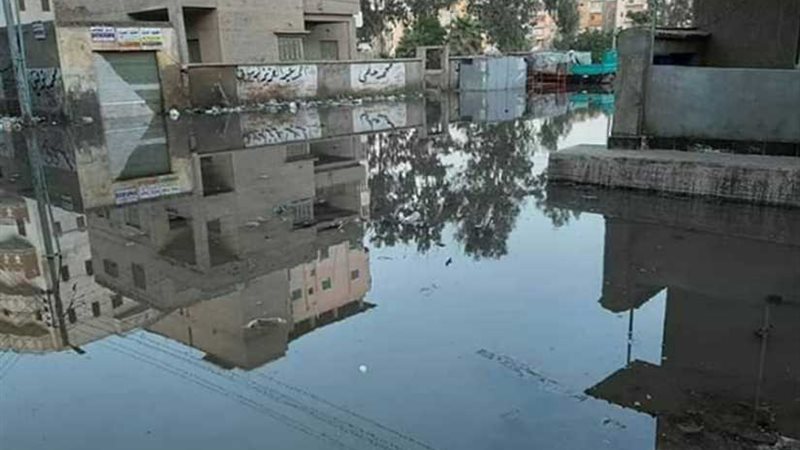 غرق شارع فلسطين ببلقاس