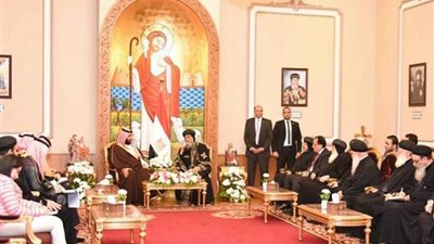 ولي عهد السعودية يزورالكاتدرائية المرقسية.. (صور)