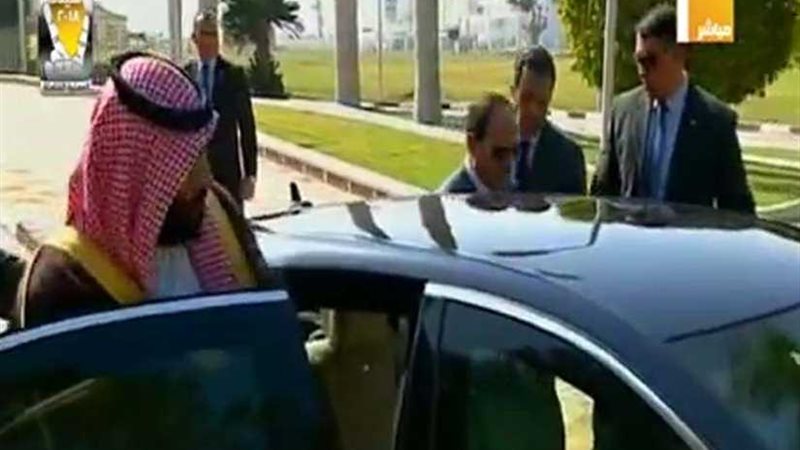 لحظة وصول السيسي